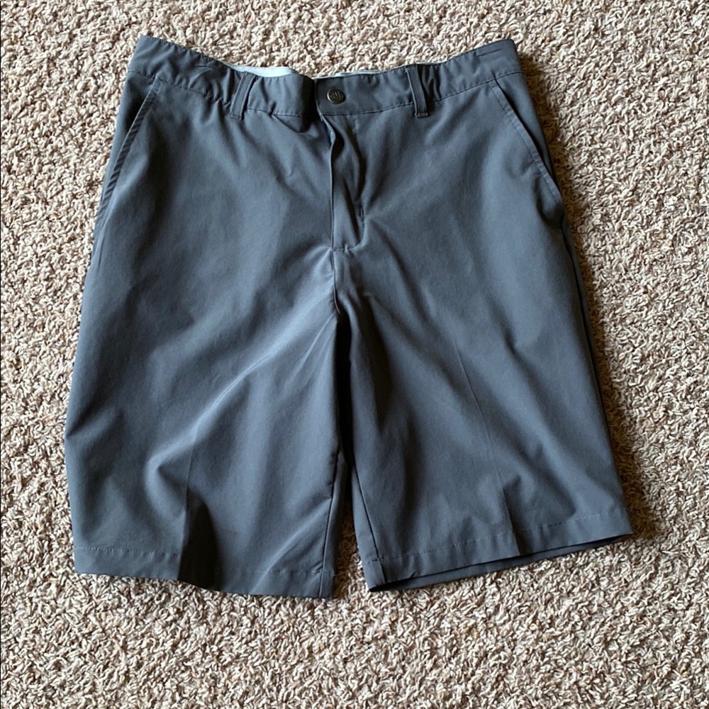 Adidas Gray Flat Front Athletic Shorts